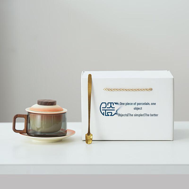 Ceramic Tea & Coffee Cup with Glass Infuser and Spoon