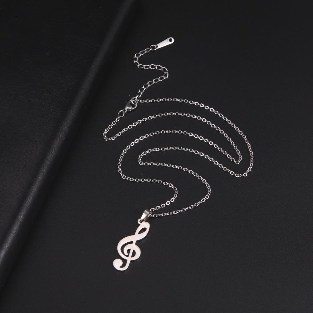 Biżuteria modowa 925 srebro sterlingowe CZ kryształowy naszyjnik z nutą muzyczną złoty łańcuszek projekt dla mężczyzn
