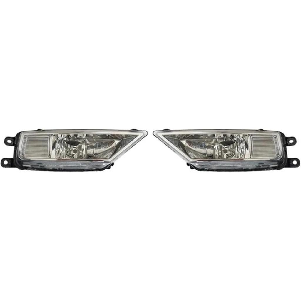 Compatible For VW Tiguan 2017 2018 2019 2020 2021 Car Front Bumper Fog Light Assembly Fog Lamp With Halogen Bulbs Left Right(Left)