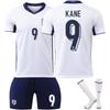 Teens Kids Adults Custome Name Football Kits 2024-25 England Home #9 KANE Training Jersey Set with Socks
