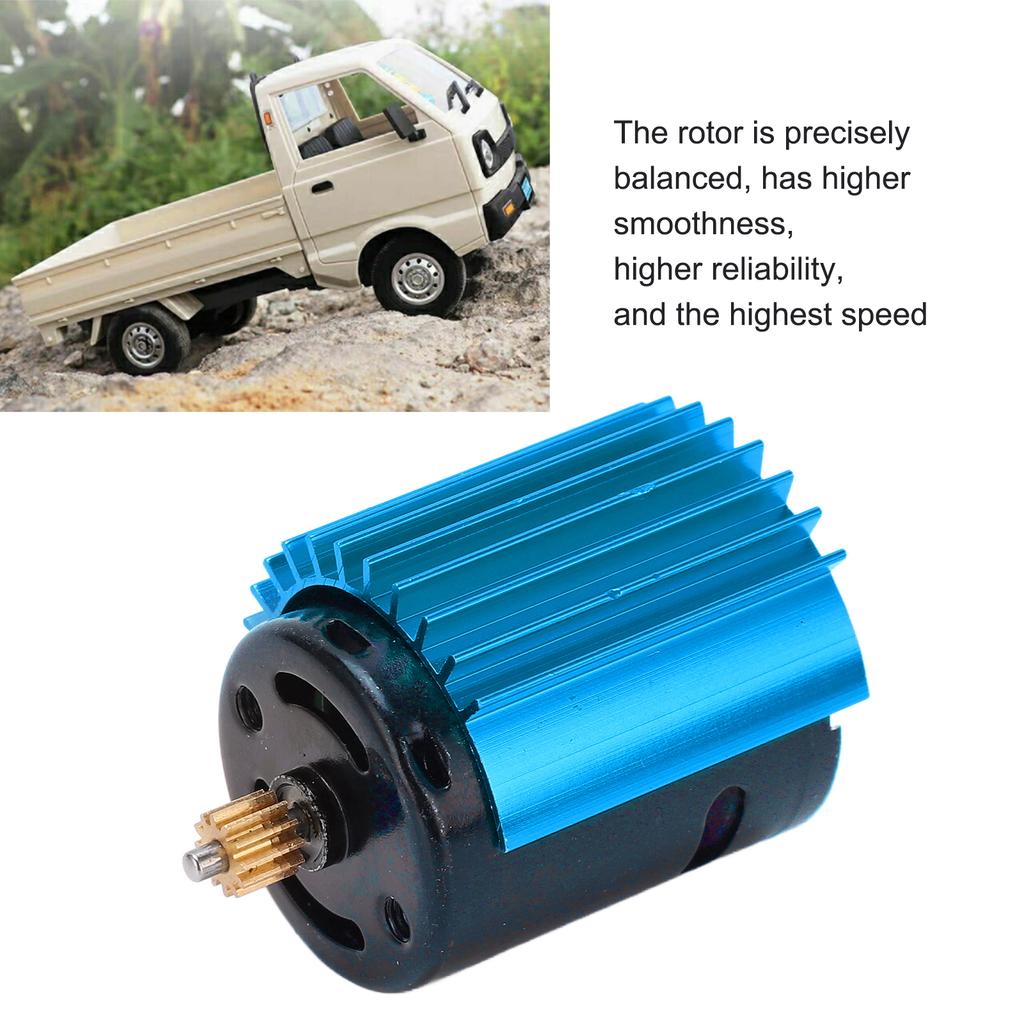 52000 Rpm High Speed Metal 370 Motor RC Car Upgrade Parts Accessories for WPL D12(Blue )