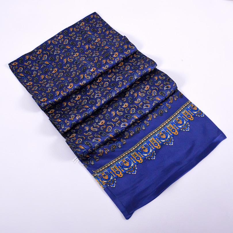 New Man100% Silk Scarf Printed New Style Brand Male Neck Scarves 160*26cm Man Scarf Cravat For Spring Autumn Winter Long Scarf