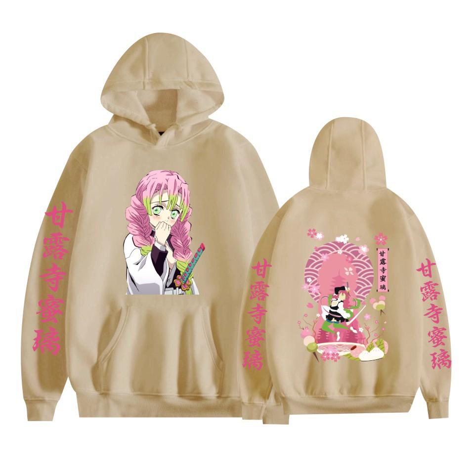 Kanroji Mitsuri Japonské Anime Mikina Svetr Unisex Podzim Zima Fleece Streetwear Topy