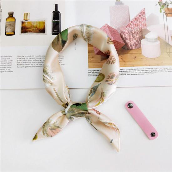 Cotton And Linen Small Square Scarf Silk Scarf Women'S Spring And Autumn New Style Artistic And Versatile Fashionable Temperament Headband Scarf