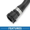 Radiator Hose No.17127576370 Radiator Coolant Water Hose for BMW X6 2008-2019 for BMW X5 2011-2018 Rubber Black