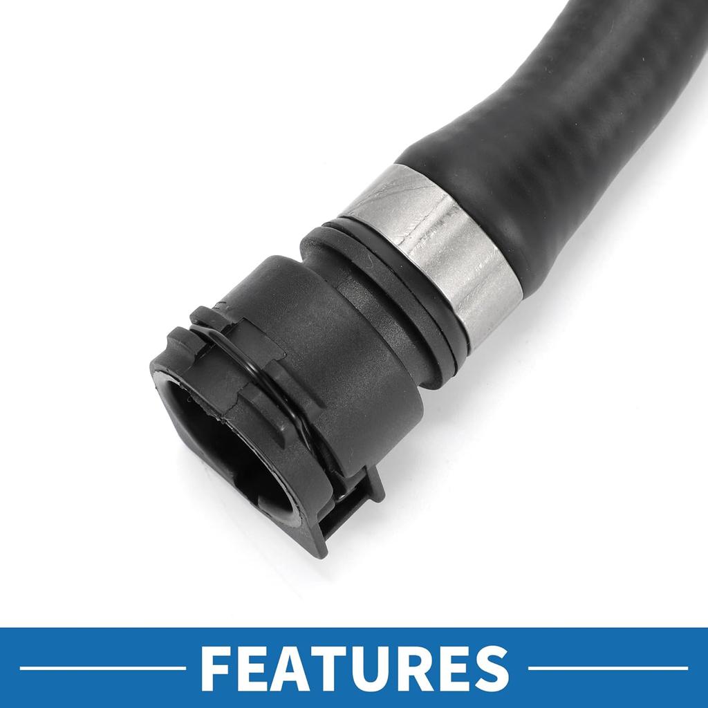 Radiator Hose No.17127576370 Radiator Coolant Water Hose for BMW X6 2008-2019 for BMW X5 2011-2018 Rubber Black