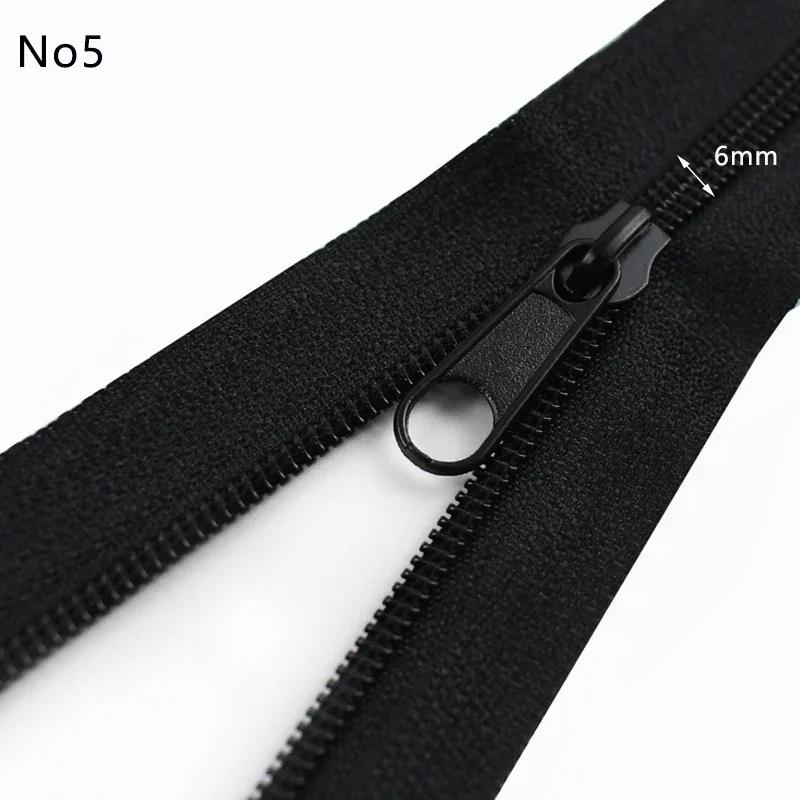 Meetee 2-5Meters 3#5#8#10# Nylon Zip By Meters + Zips Sliders Plastic Roll Zipper Bags Coat Tent Zippers Closure DIY Accessories