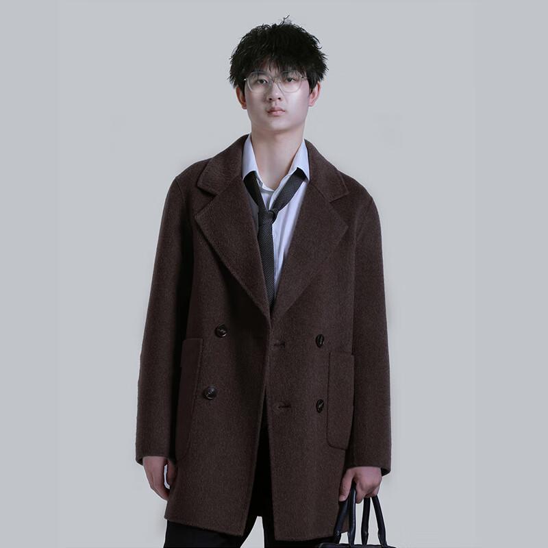Yiliteng YTMDGA107 Men's Double-Faced Wool Overcoat