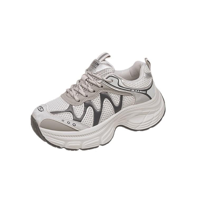 Popular Increase In Dad Shoes Women's Summer Thin Forrest Gump Shoes 2025 Super Fire New Mesh Breathable Sports and Leisure Shoes