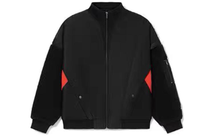 Li Ning Puffer Jackets Men s Black Stand Collar Moderate AFDR791-2 S