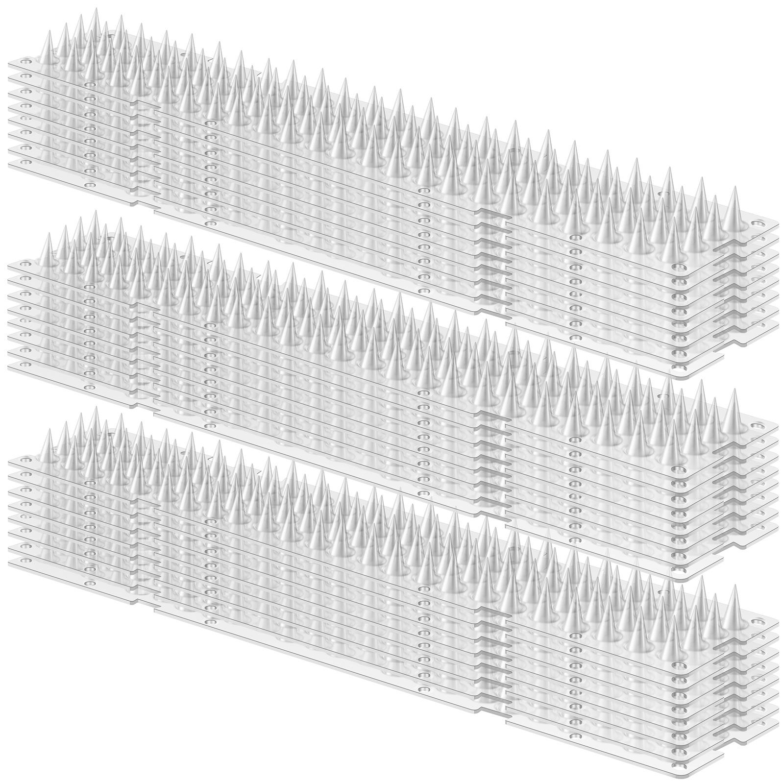 

24Pcs Plastic Repeller Bird Spike Pad Self Adhesive Anti-Cat and Pigeon Prickle Mat Anti-Climbing Plastic Garden Plants Protects