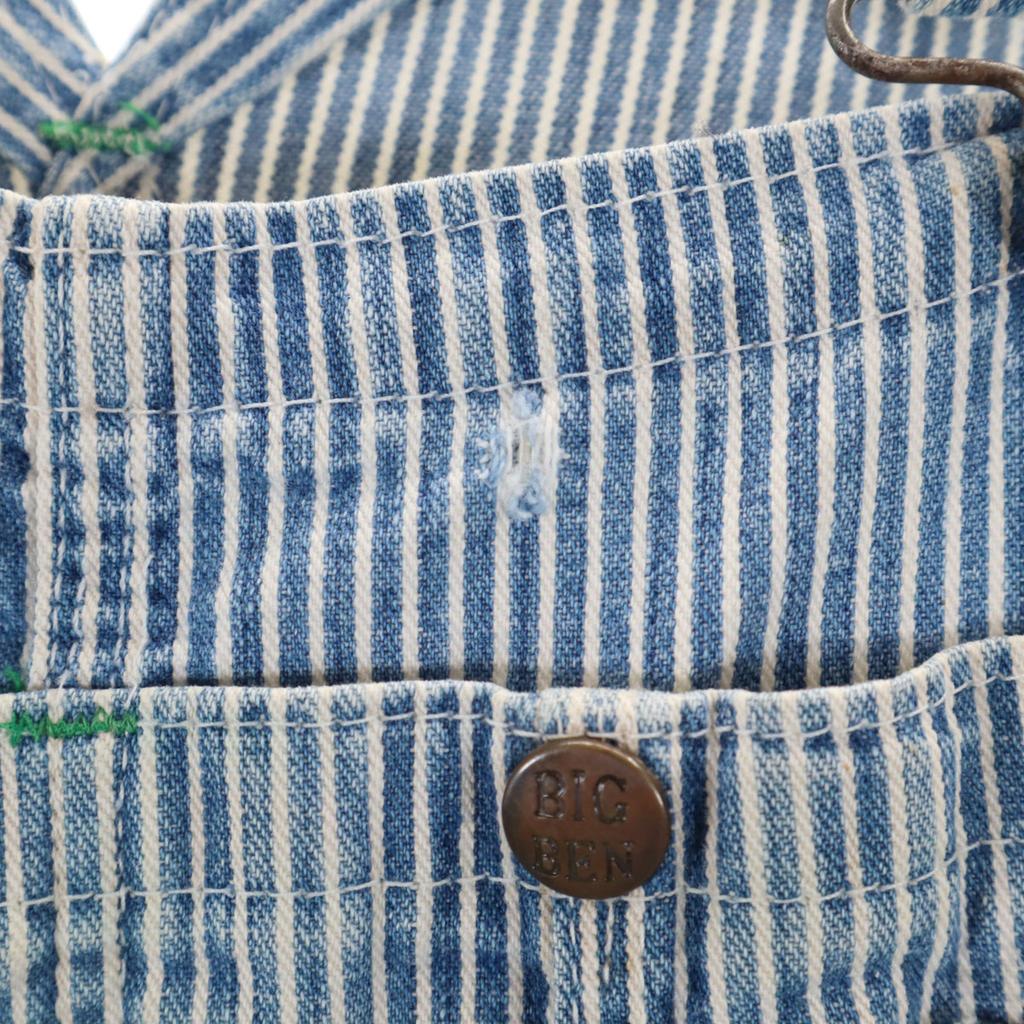 Big Ben 80s Made In USA Vintage Hickory Overall W34 BY WRANGLER Men's Used