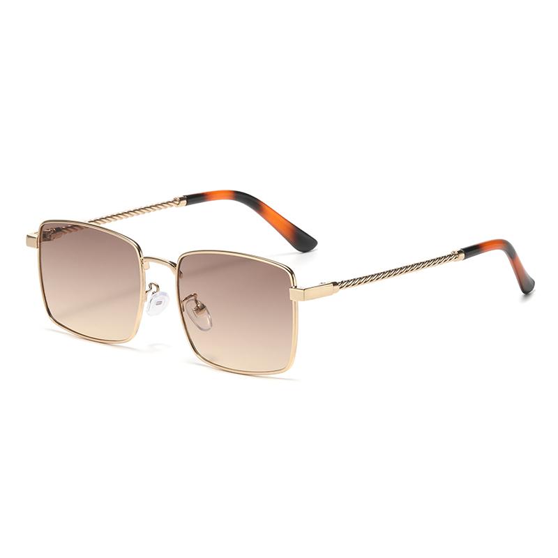 Screw Square Sunglasses  New Personality Fashion Sun Glasses Retro Metal Trend Women's Sunglasses High-end Sense For Men 7132