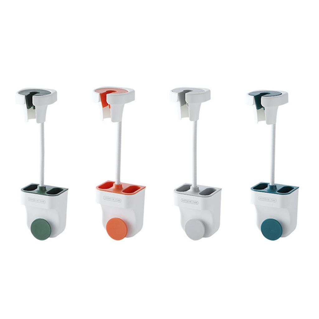 Wall Mount Shower Bracket Sticky Shower Clip Height Adjustable Holder Storage Box Strong Bearing Capacity Meet Bathroom