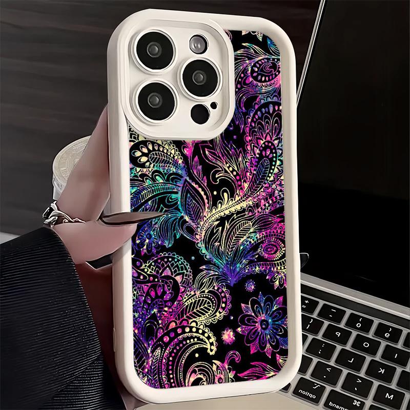 Phone Case for iPhone 17 Air 16E 15 16 Pro Max Mandala Sunflower Dreamy Style Cover 14 Plus 13 12 Mini Soft Shell Silicone Funda