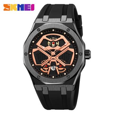Herrenuhr Sport Quarzuhren Herren Wasserdichte Skelett-Armbanduhr Herren Hohl-Uhr Relogio Masculino