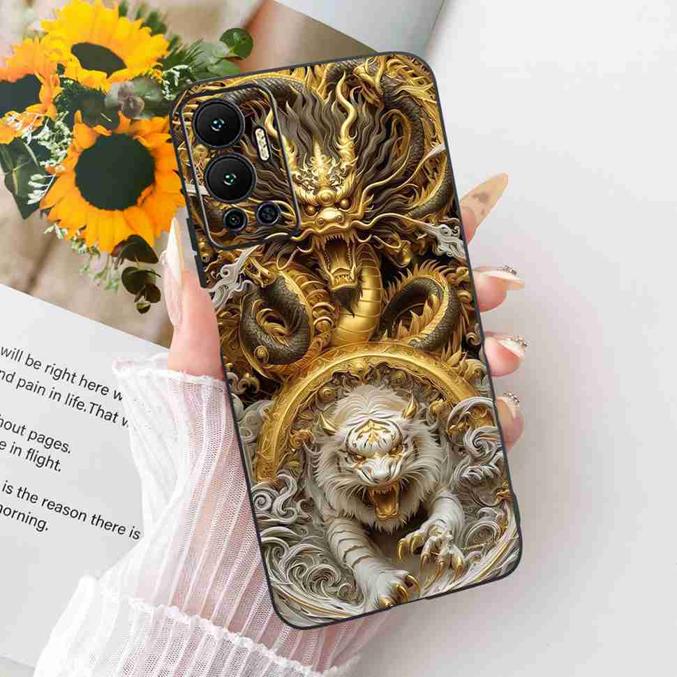 For Infinix Hot 12 Case 2022 Animal Painted Cover Soft Silicone Phone Case For Infinix Hot 12 Hot12 X6817 X6817B Shell