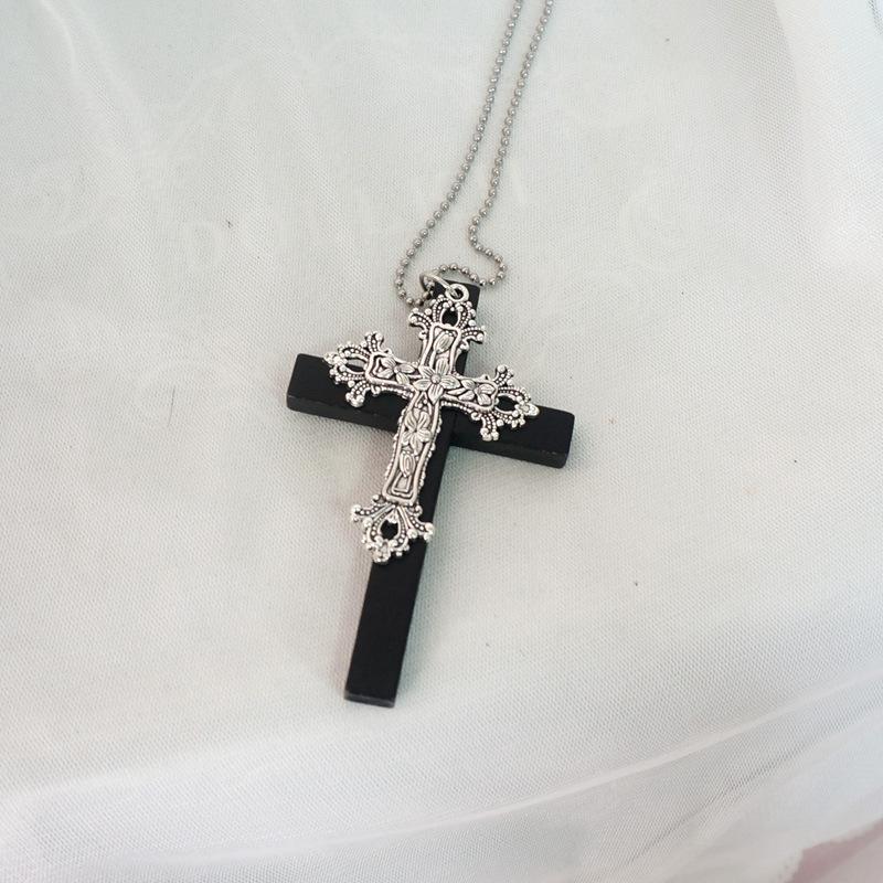 Grand Cross Necklace Praising Cos Halloween Dark Gothic Nun Accessories