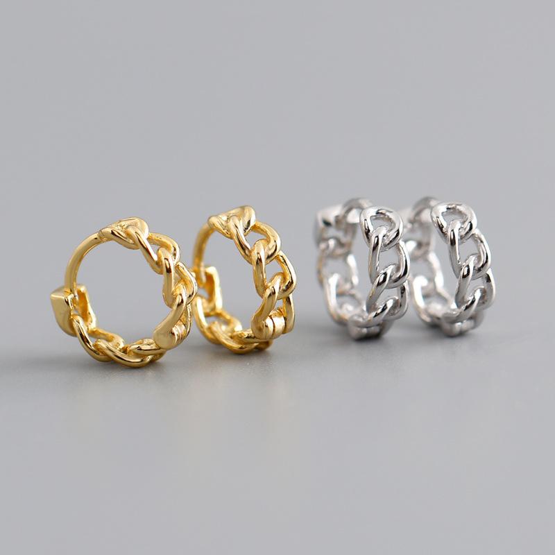 

серьги-кольца из стерлингового серебра 925 пробы, женские серьги