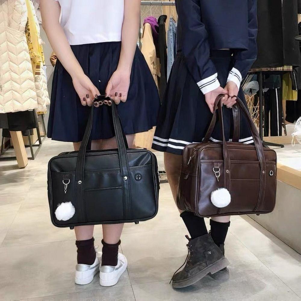 Retro Handbag PU Leather Itabag PU Leather Preppy Style Shoulder Bag School Handbag  Outdoor