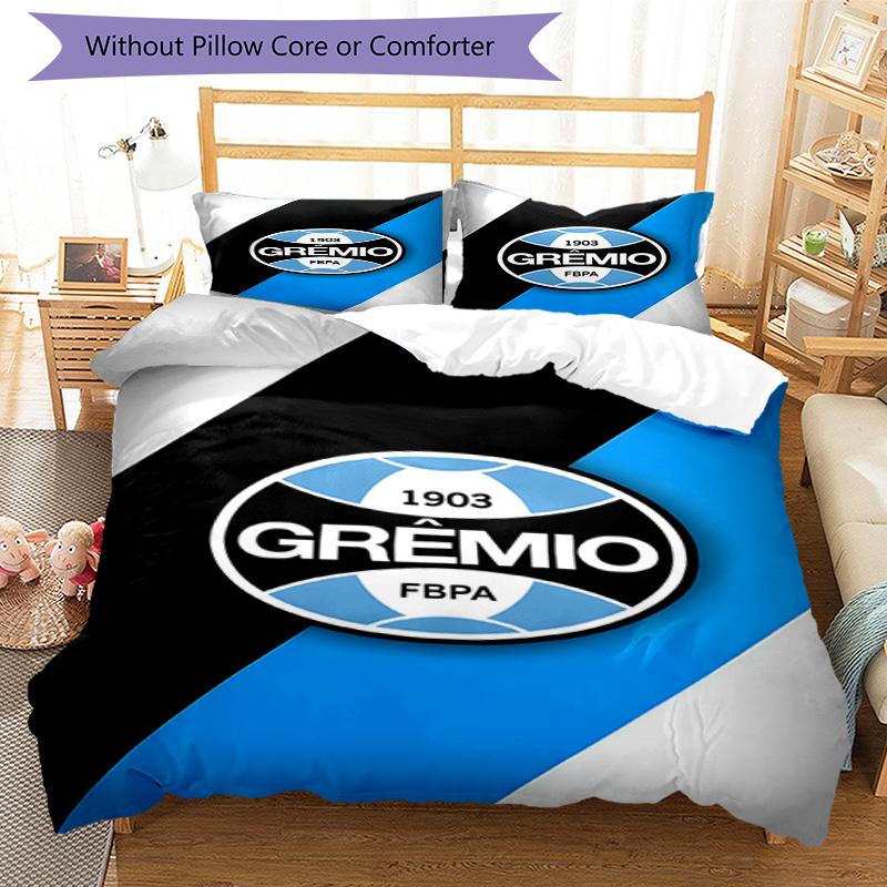Fc 1903 Emblem Printed Pattern Duvet Cover Set – Includes 1 Duvet Cover and 2 Matching Pillowcases Bedroom Decor Christmas Gifts