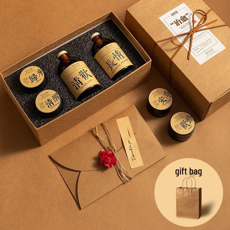 Niche High-End Soy Wax Aroma Candle Set: Long-Lasting Fragrance Gift for Bedroom