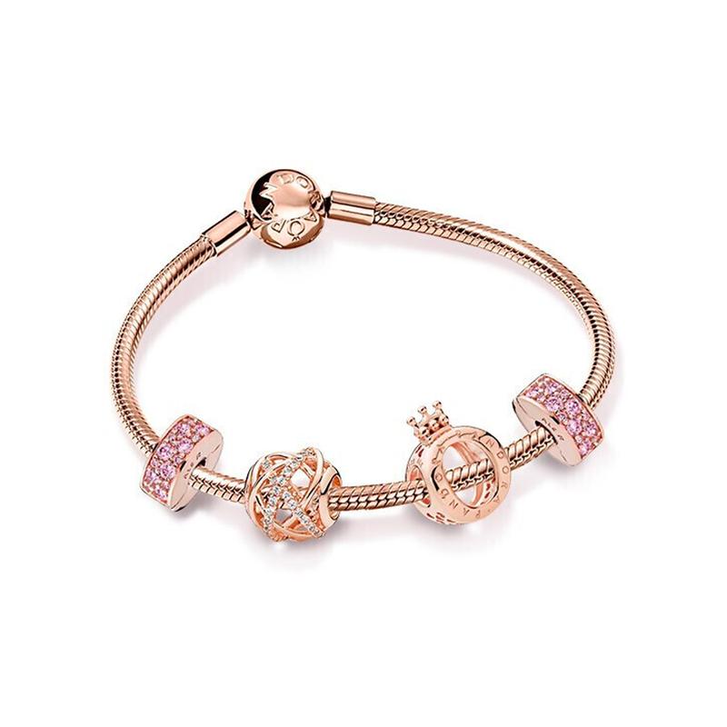 Pandora Rose Gold Piekariņš Galaktikas Aproces