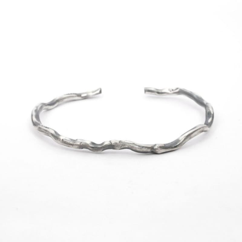 

HARANG HR 237B_Silver Bangle Bracelet matte free