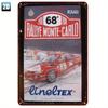Racing Car Retro Style Metal Decorative Painting for Garage Room Decor