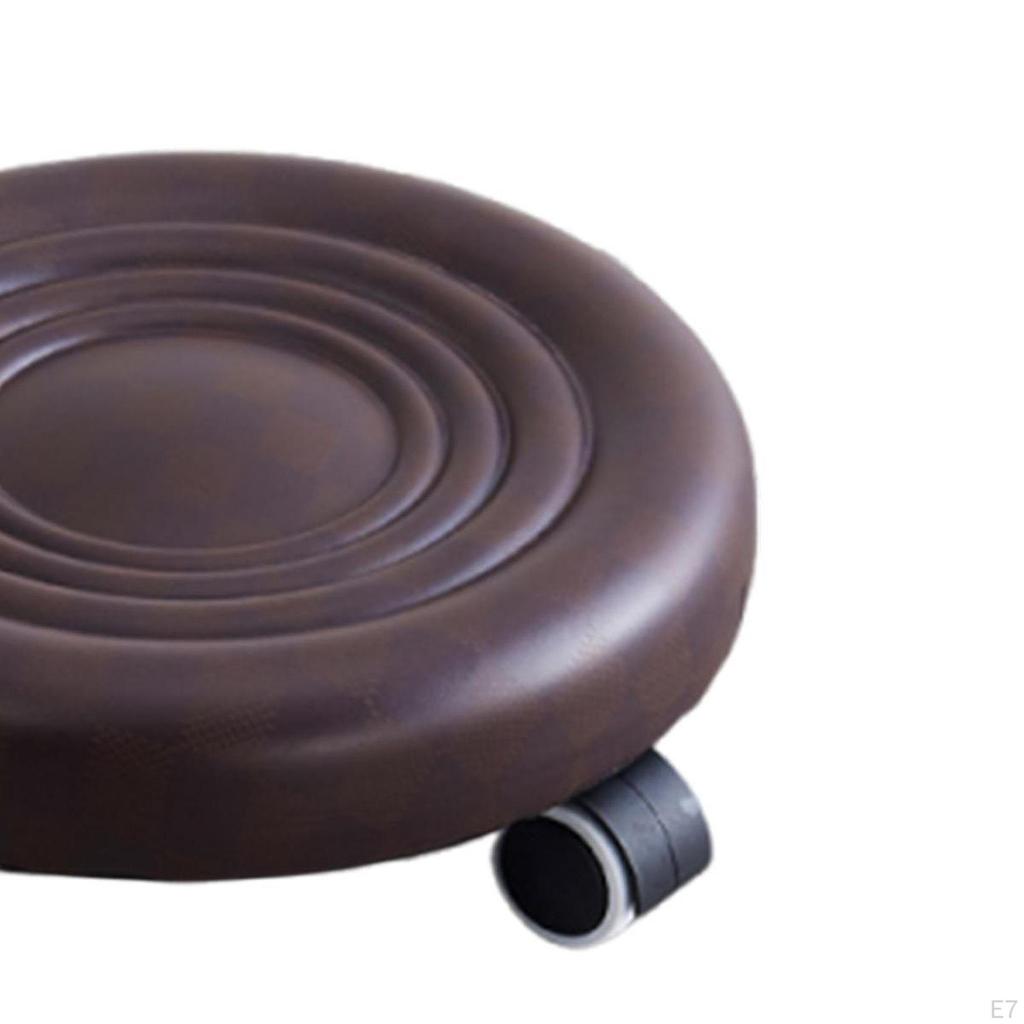Low Height Rolling Stool Foot Rest with Wheels Movable Thickened Cushion Step Stools Roller