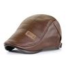 Men PU Leather Beret Higher Quality 2025 Autumn Winter Visor Flat Cap Warm Hat Berets Vintage England Newsboy Caps