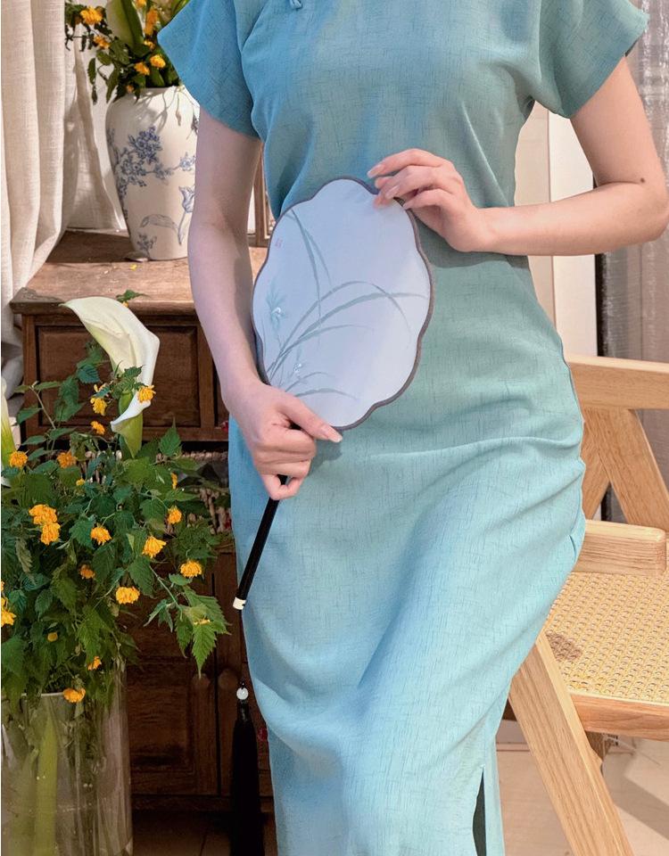 2025 Slimming Long Cheongsam with Raglan Sleeves