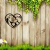2D Flat Wall Art Couple Kissing in Heart Shape, Iron Metal Decor for Living Room Bedroom Office, 1pc