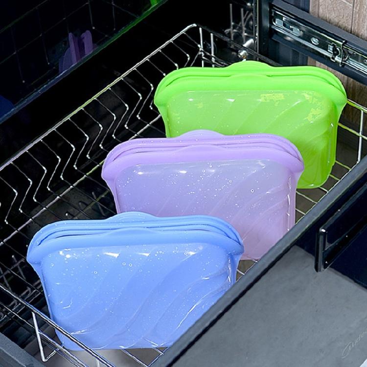 Sacs à Collations en Silicone de Qualité Alimentaire Contenants à Déjeuner Réutilisables Adaptés au Micro-ondes et au Congélateur Stockage de Cuisine Durable