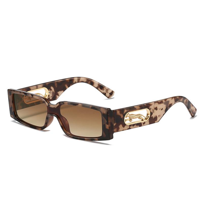 Tiny Square Leopard Sunglasses For Men Women Luxury Samll Panther Rectangle Punk Sun Glasses Shades Gafas De Sol Hombre