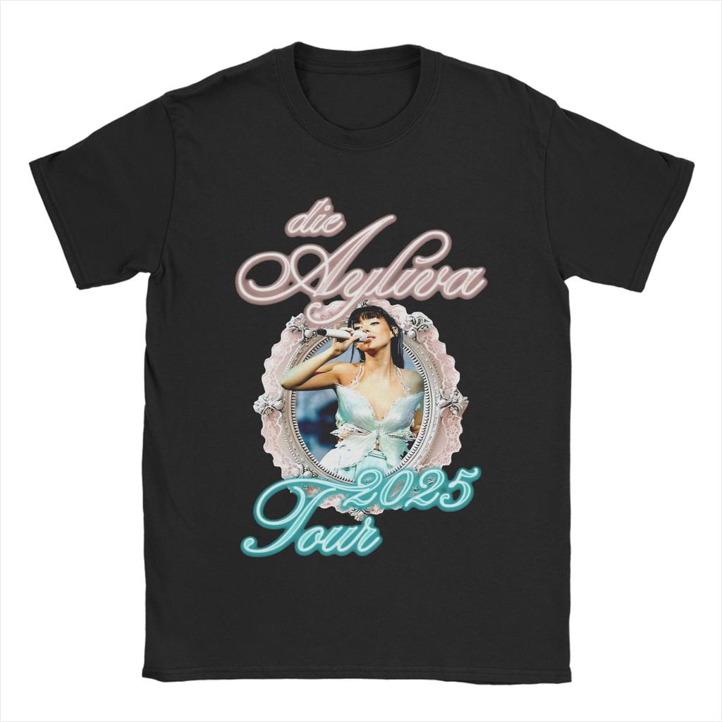 Novelty Ayliva GerUnisex Singer TShirt Unisex Unisexs Crewneck Pure Cotton T Shirts Short Sleeve Tees Birthday Gift Clothes