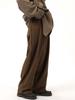Women's Casual Trousers Plus Size Baggy Straight Wide Leg Pants Vintage Style Clothes Y2k Brown Black