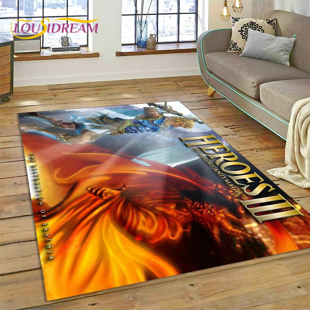 HD Heroes of Might and Magic Retro Games Rug Carpet for Living Room Bedroom Decor,Floor Mat Non-slip Decoration for Sofa Doormat