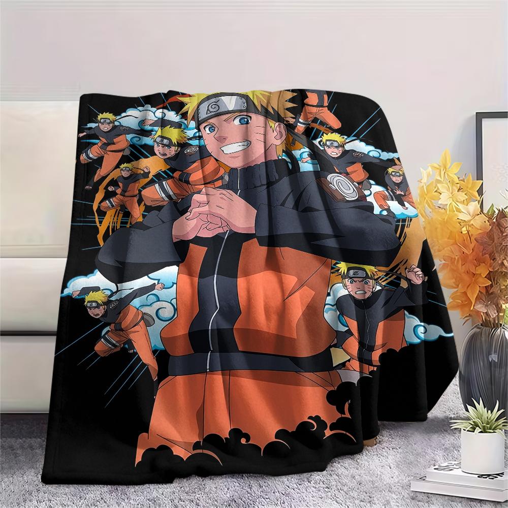 Coperta in Flanella con Motivo Naruto Uzumaki, Alta Qualità, Confortevole per Tutte le Stagioni, Decorazione per la Casa, Calore e Comfort, Perfetta per Regali.