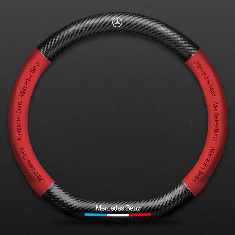 CRV1 Car Steering Wheel Cover Anti Slip Protection Cover For Mercedes Benz W203 W204 W205 W206 W212 CLK GLA B C E S Class Accessories