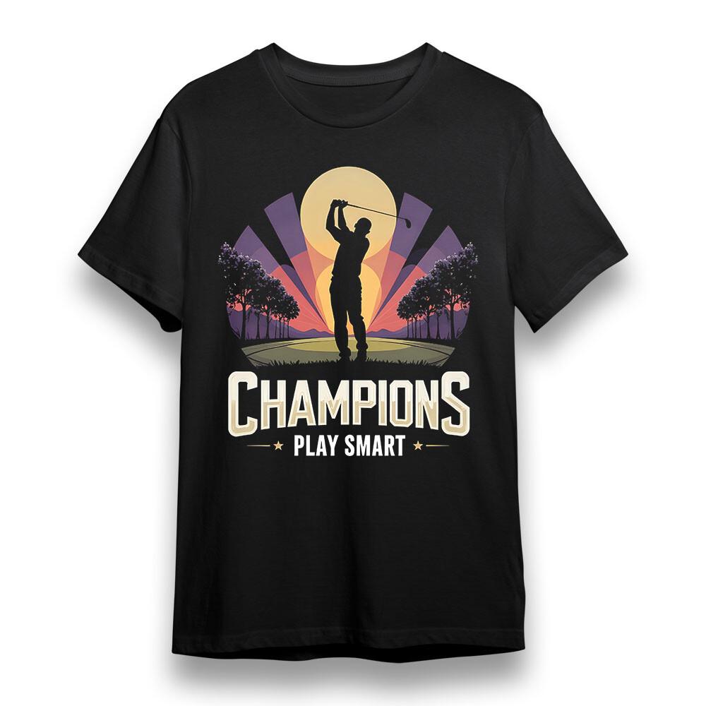 

Men s Plus Size T-shirt With Smart Strokes Win Unisex Black 100% Cotton Tee USA XL