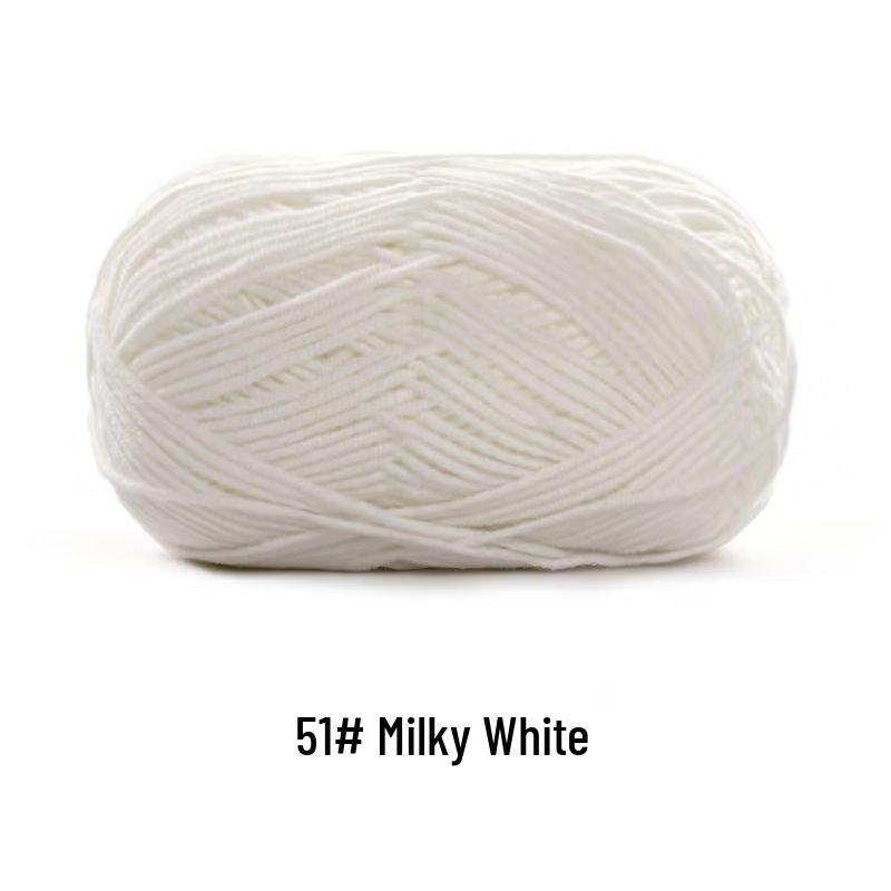 Suhe Meng Xiaoxiao 4-Ply Combed Cotton Milk Yarn for DIY Knitting: Blanket, Hat, Scarf Projects