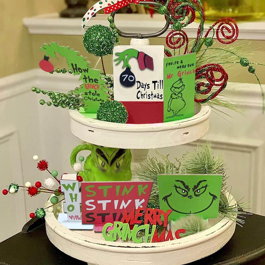 Christmas Tiered Tray Decor Christmas Decoration Inspireds Holiday Decor Inspireds Christmas