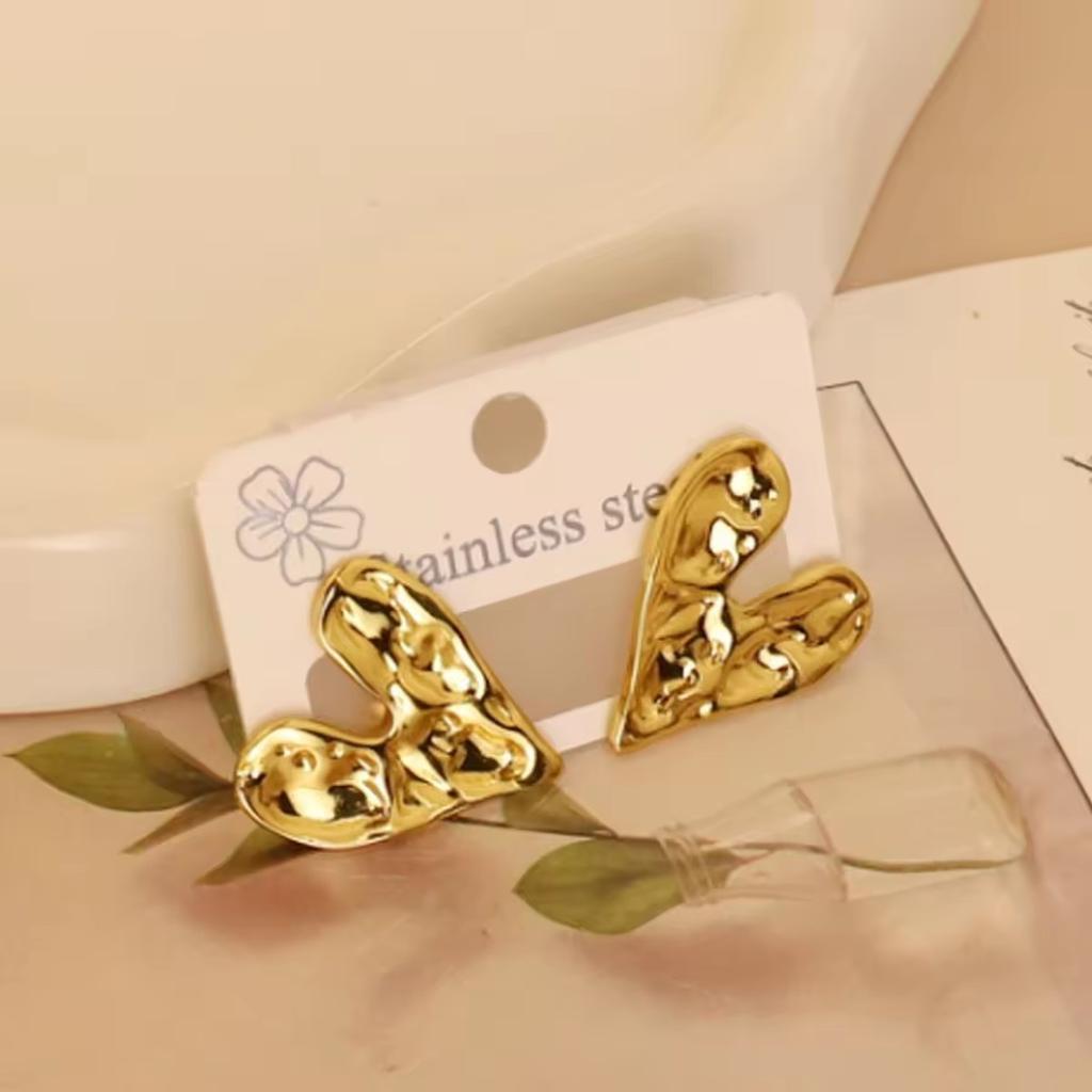 European American Trendy Cross-Border Punk Cold Wind Stainless Steel Earrings Geometric Irregular Drop Fashion Jewelry