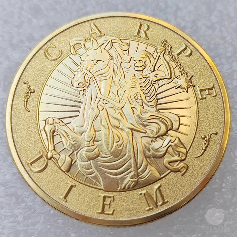 

mori memento сувенирная монета вызов США HoboNickel коллекционная монета золотой