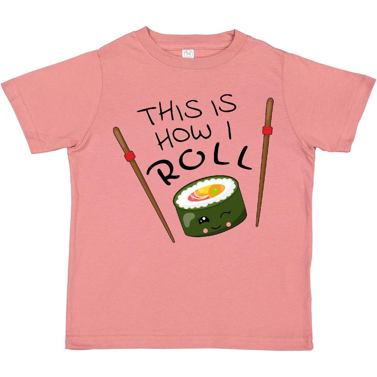Inktastic This Is How I Roll- Cute Sushi Toddler kids boys T-Shirt Food Chopsticks Hashi 130