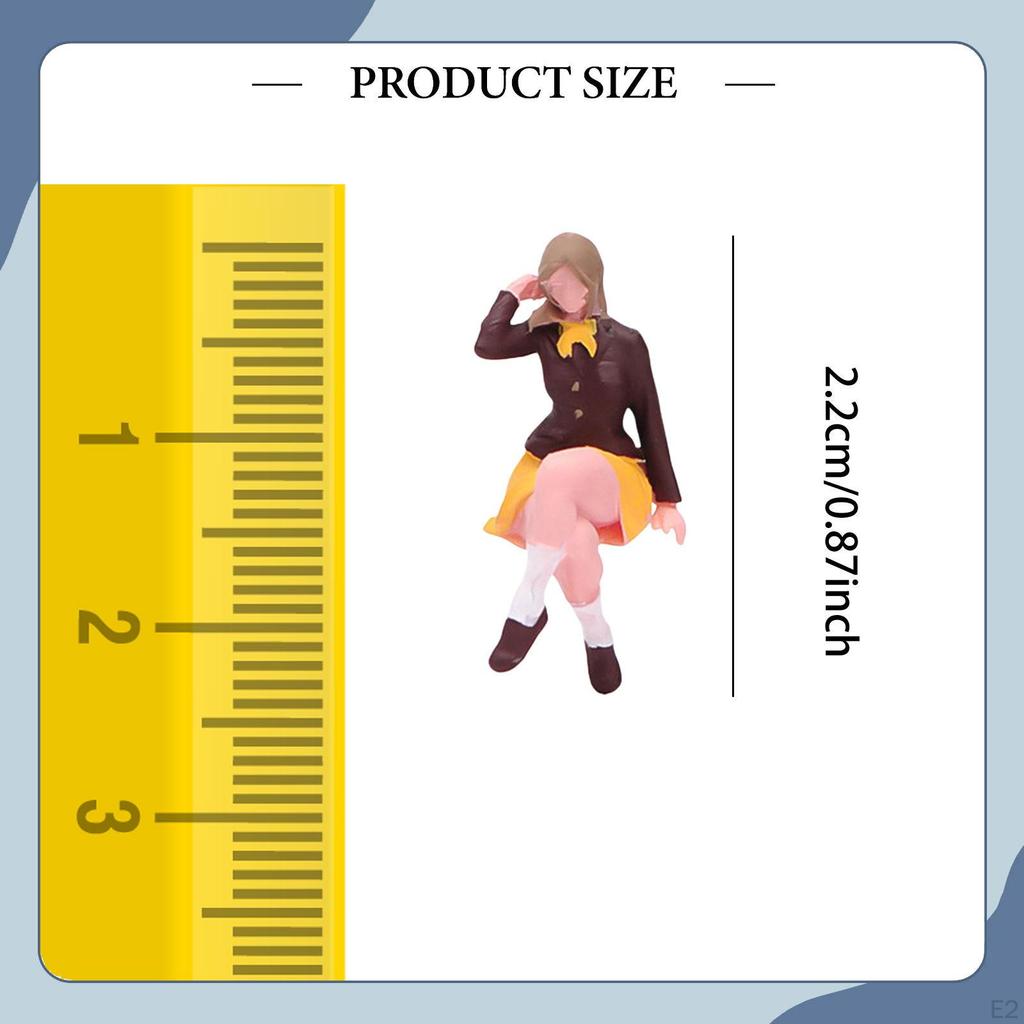 1/64 Scale Miniature Girl Figure Diorama,Collection Tiny People Model for Photography Props Layout