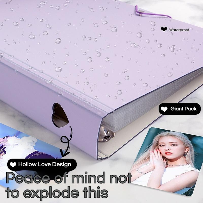 Large Capacity A4 With Straps Nine-Grid Photo Album 3-Inch Photo Storage And Collecting Binder For Small Cards Photocard Holder