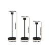 Black Metal Taper Candle Holder Tall Candlestick Set of 6 for Enhancing Dining Table Decors and Wedding Celebration