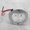 4 Stück Klarglas LED Runde Navigationsheckleuchte Weißes Licht 12V Chrom Wasserdicht für Boot Yacht LKW